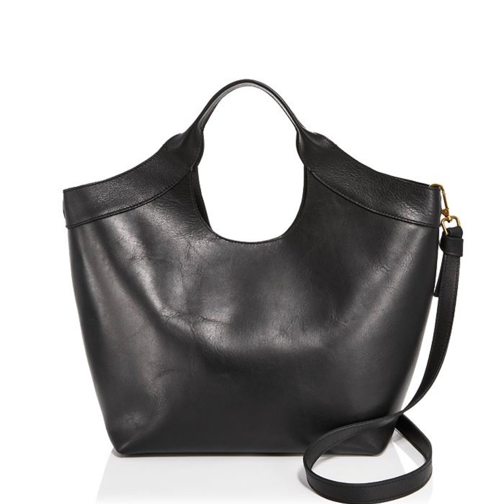 New Madewell The Sydney Cutout Tote in Leather
